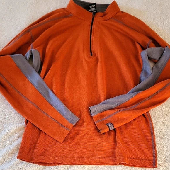 Prana Other - Prana Men's Medium 3/4 Zip Front Orange w/ Gray Trim